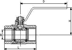Dimention of forging brass ball valve