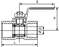 Dimensions of reducer one piece ball valve list below