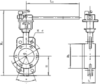 construction dimension of butterfly valve BV5000 series hardsealed  butterfly valve 